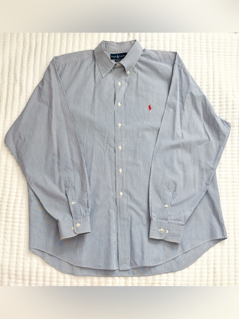 Ralph Lauren Men's Light Blue Button-Down Oxford Shirt Size XL